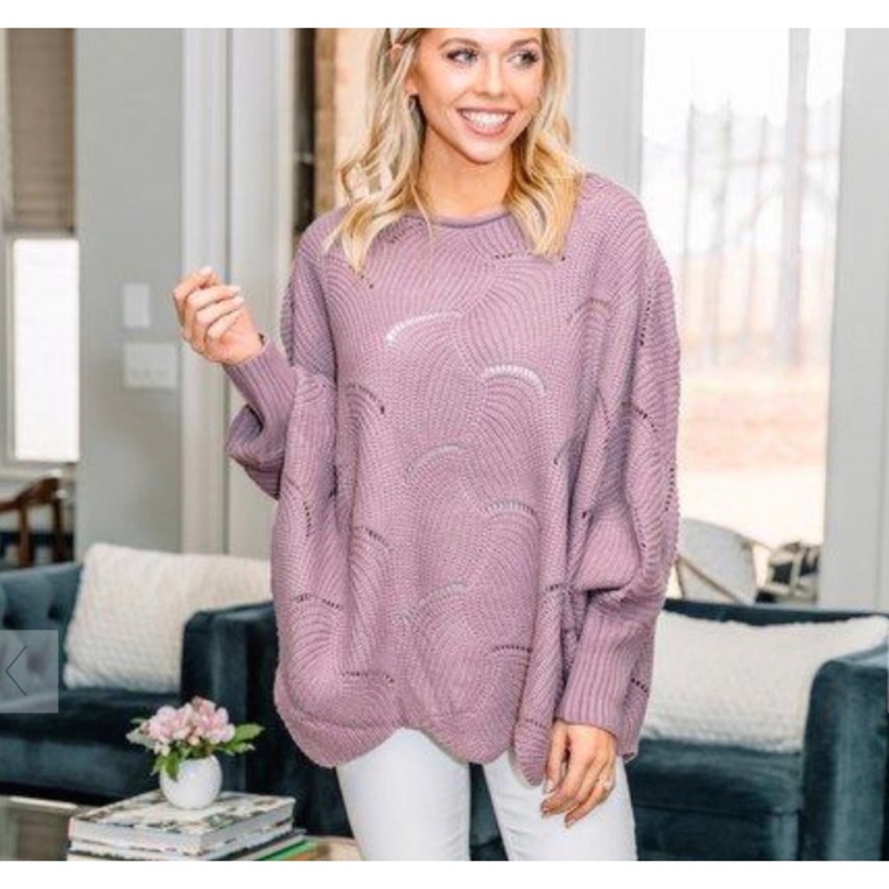 Purple Oversized Sweater